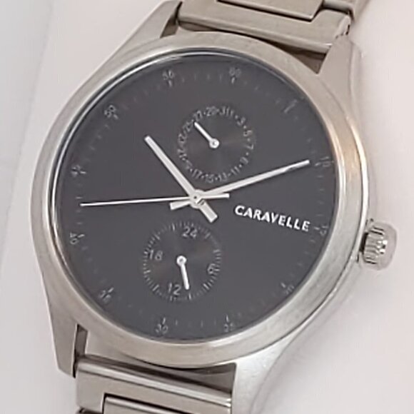 Caravelle Men's Min Max Casual Watch By Bulova Date Indicator 24-Hr Dial 41mm - Picture 10 of 11